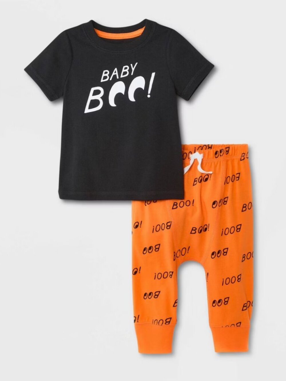 NWT Unisex Halloween Baby BOO 2pc Tee & Pants 2pc Set